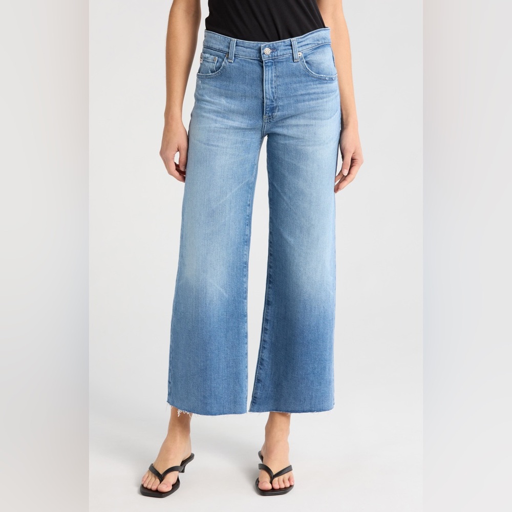 AG Saige Raw Hem Mid Rise Ankle Wide Leg Jeans (Eclipsed)
16 YEARS POSTCARD